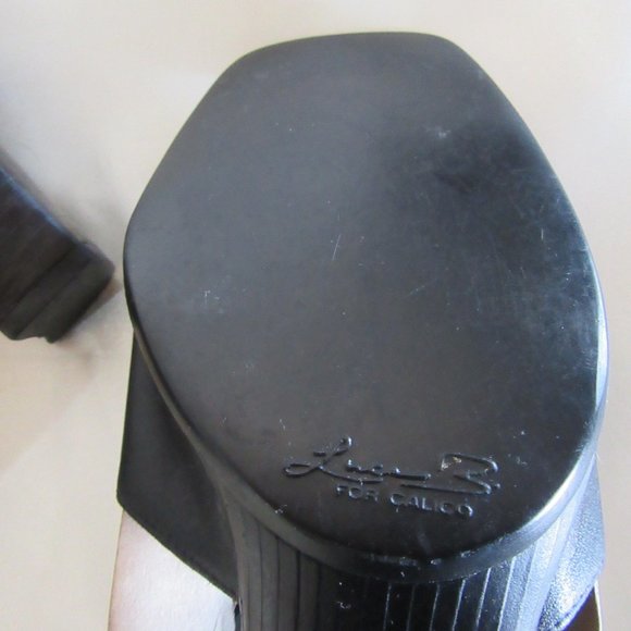 Luca B Calico Size Ladies 7 -1/2 M   Black Leather - Picture 5 of 11